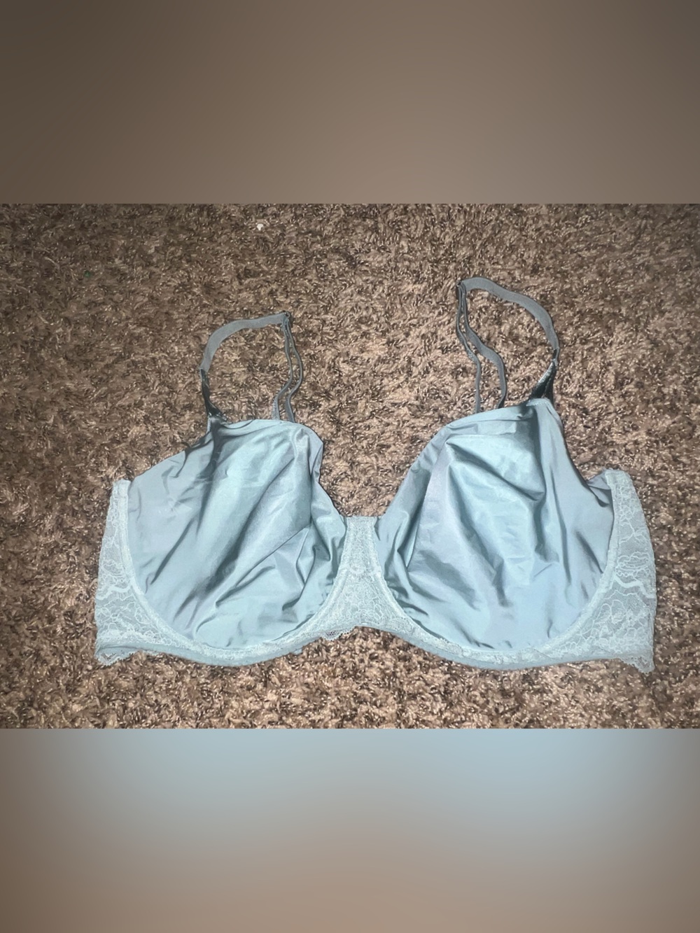 Victoria's Secret Powder Blue Lace-Trim Bra